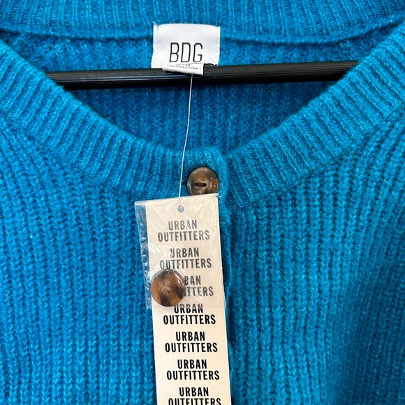 NWT Large Turquoise Urban Outfitters BDG Cropped Sweater - Picture 3 of 7